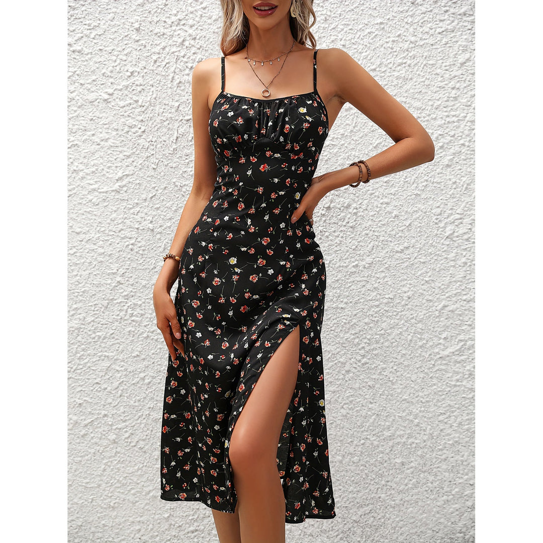 Sienna Callahan | Floral Summer Dress With Side Split For Women