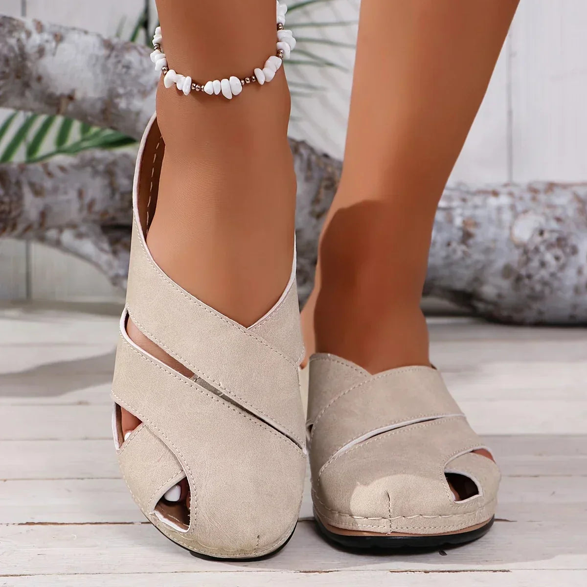 Ella | Women’s Round-Toe Platform Sandals with Cushioned Insole