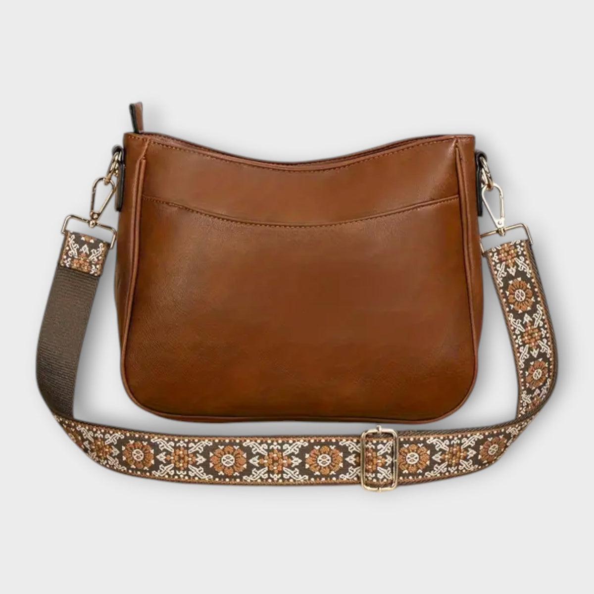 Aria | Women’s Curved Shoulder Bag with Patterned Strap