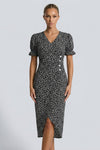 Chloe Harrington | Floral Ruffle Sleeve Midi Dress For Women