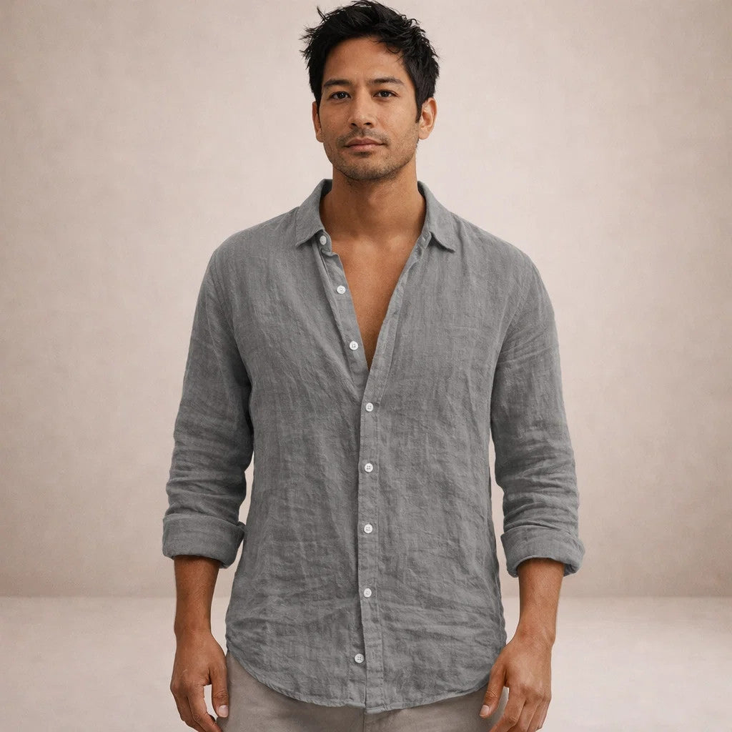 Ethan Bennett | Linen Button-Down Shirt For Men