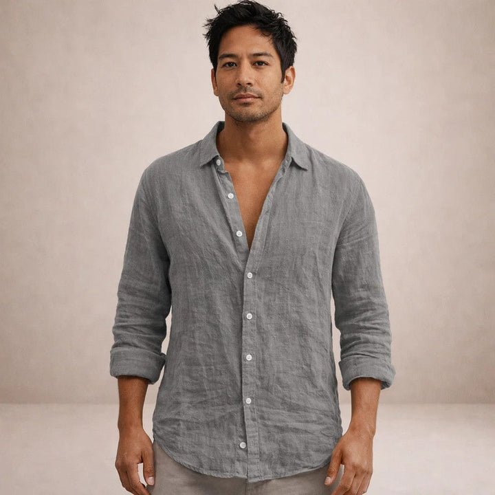 Ethan Bennett | Linen Button-Down Shirt For Men