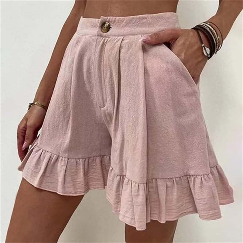 Donna | Women’s Breezy Shorts with Ruffle Hem
