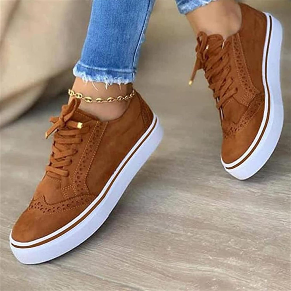 Billie | Women’s Billie Flatform Sneakers with Brogue Detail