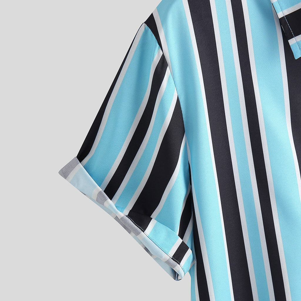 Ryan Walsh | Striped Short Sleeve Shirt For Men