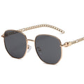 Vespera | Women’s Gold Chain Sunglasses with Detailin