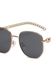 Vespera™ | Sunglasses with Gold Chain Detail