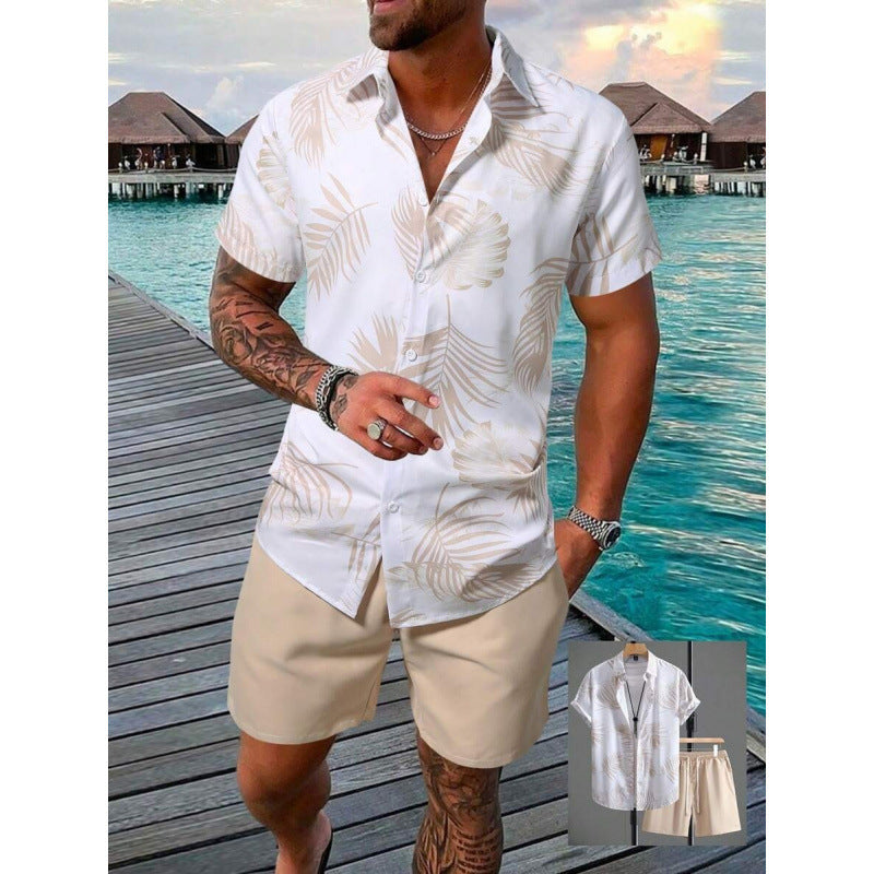 Dylan Foley | Tropical Print Shirt And Shorts Set For Men