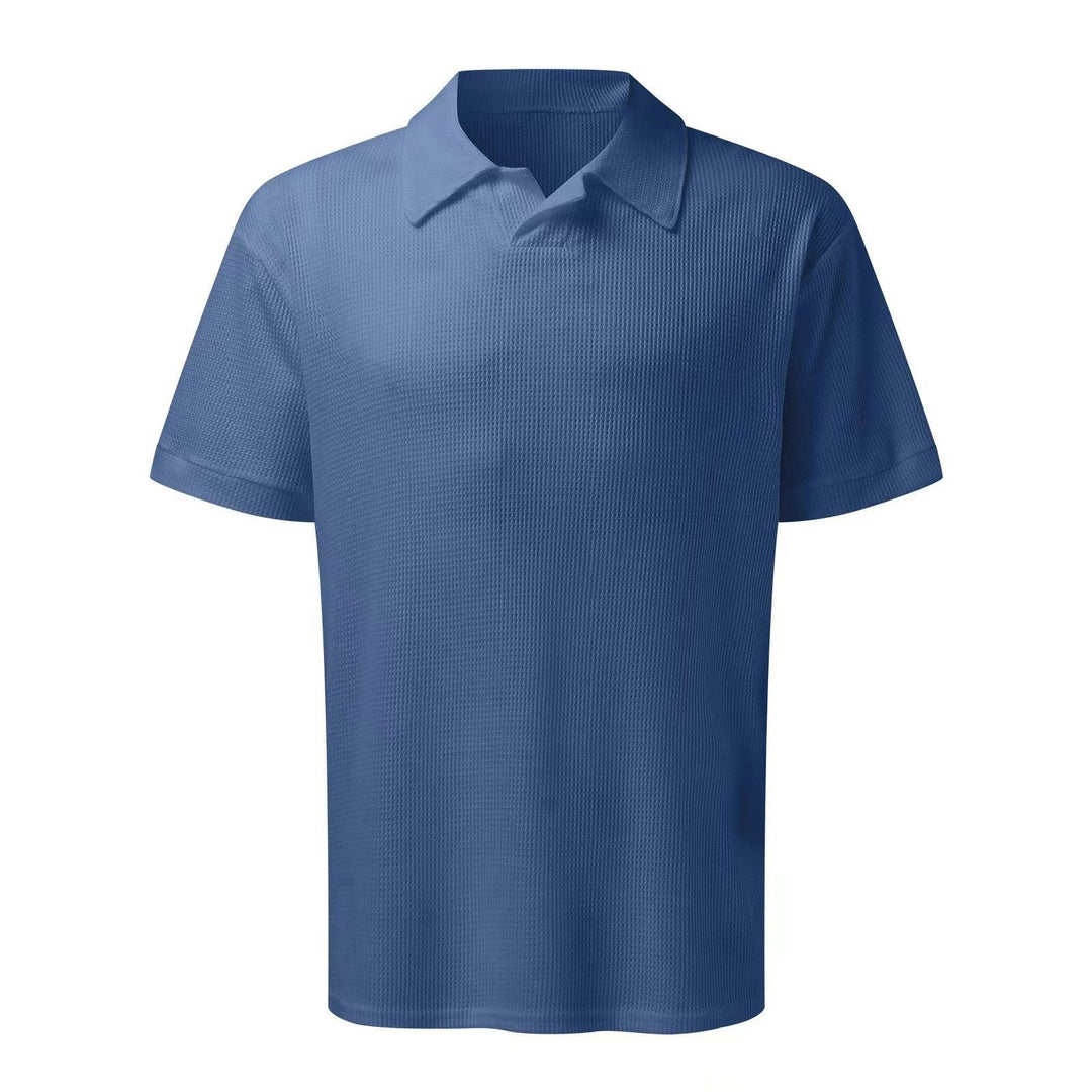 Grady Thornton | Waffle Knit Polo Shirt &amp; Shorts Set For Men