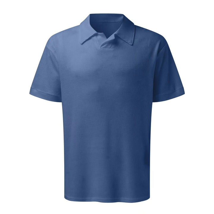 Grady Thornton | Waffle Knit Polo Shirt &amp; Shorts Set For Men