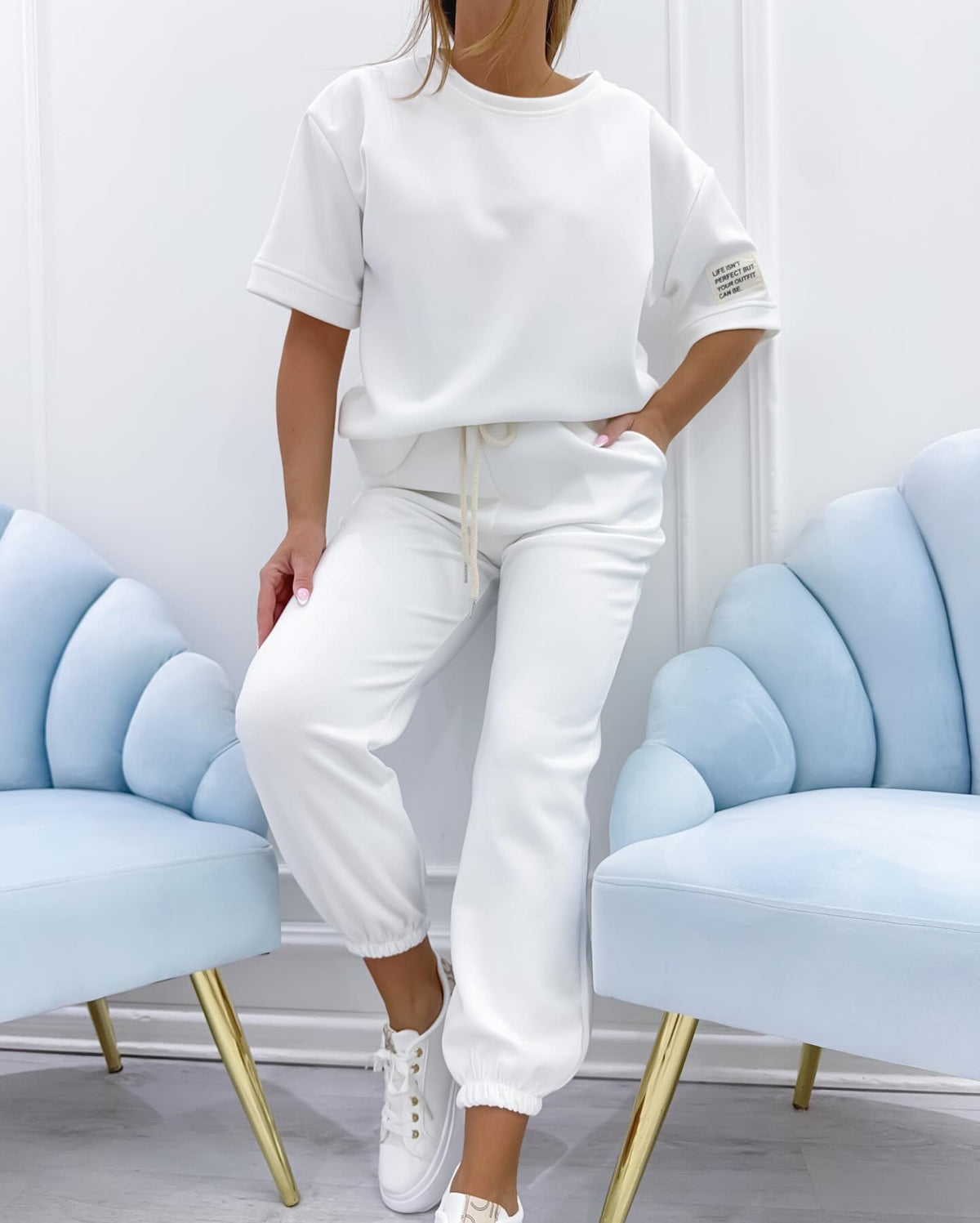 Daisy | Women’s Short Sleeve Set with Relaxed Trousers