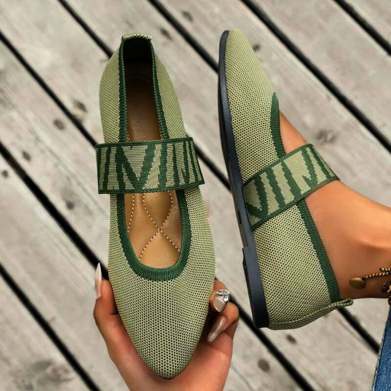 Elira | Women’s Mary Jane Flats with Elastic Strap