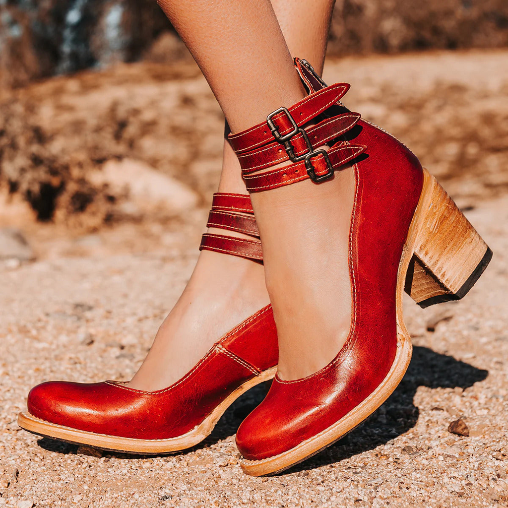 Naturéva | Women’s Elegant Sandals with Supportive Heel