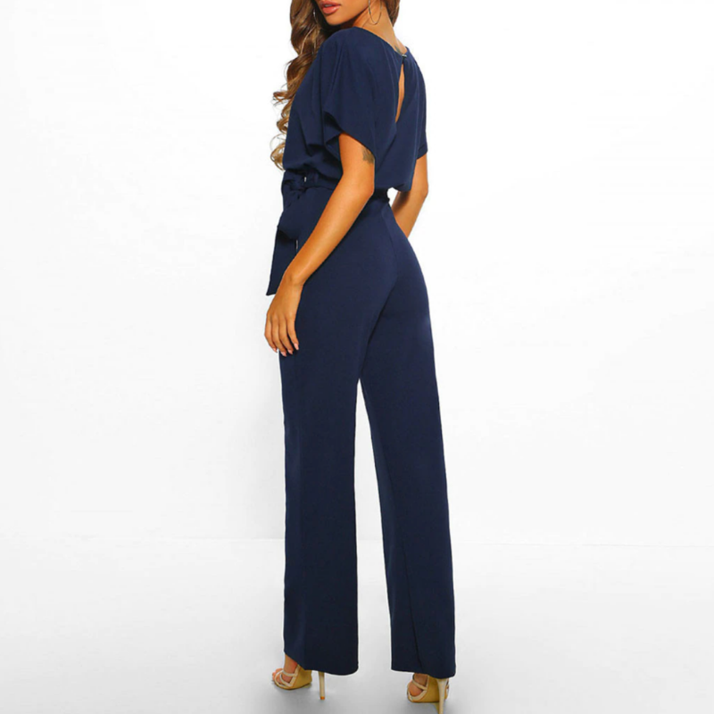 Nadia | Women’s Wide-Leg Jumpsuit with Flutter Sleeves