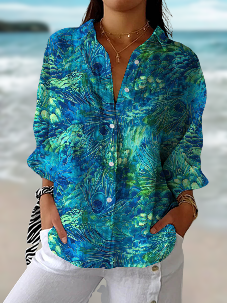 Florina | Women’s Peacock Grace Blouse with Flattering Silhouette