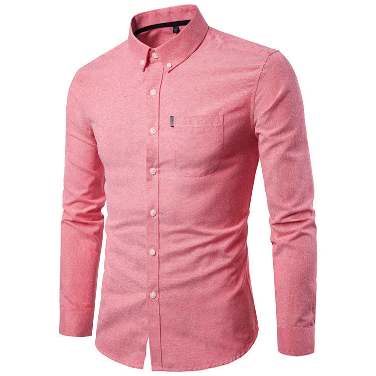 James Mitchell | Slim Fit Long Sleeve Dress Shirt For Men