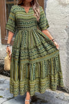 Sylpha | Elegant Ethnic Print Bohemian Dress