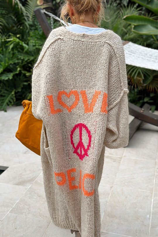 Sunny | Women’s Oversized Knit Cardigan with Graphic Back