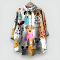 Geraldine | Women’s Shirt with Dog Print