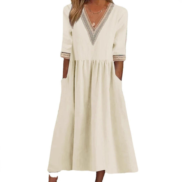 Aleda™ | Collar Mid-Length Dress