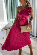Camila | Women’s Romantic Flower Dress with Draped Silhouette