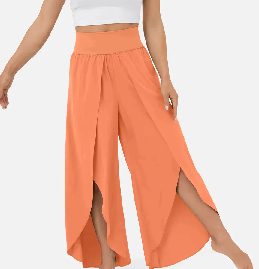 Freya Chandler | High-Waist Split Wide Leg Trousers For Women