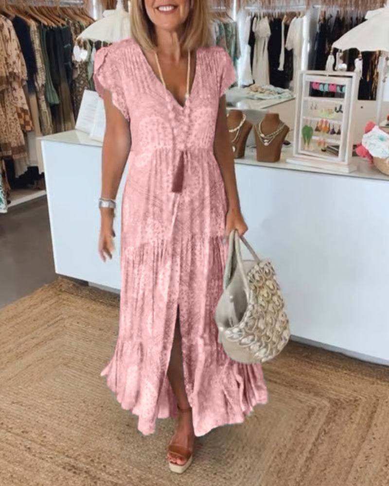 Charlotte | Women’s Elegant V-Neck Dress with Smoothing Fit