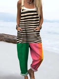 Molly | Women’s Vertical Stripe Jumpsuit with Zest