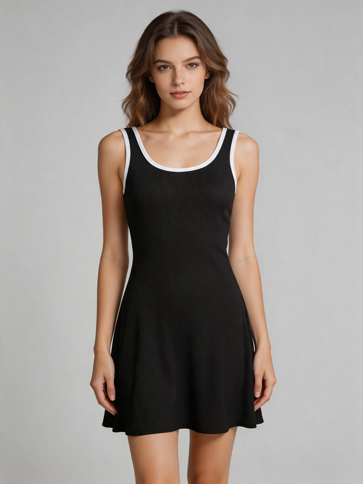 Lauren Beckett | Ribbed Summer Mini Dress For Women