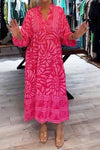 Amira | Women's V-neck Printed Loose Dress