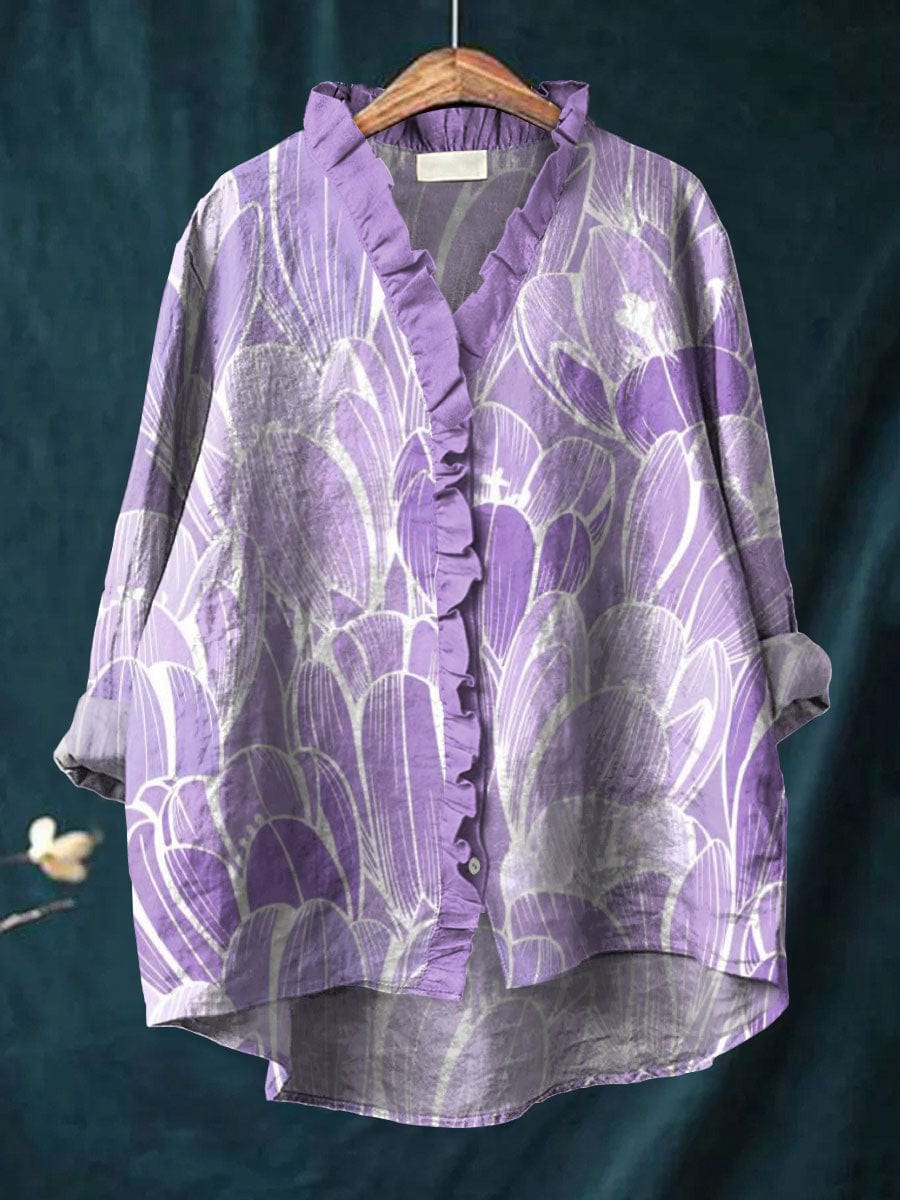Olive | Women’s Ruffled Blouse with Flowing Silhouette
