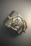 Retro Dark Silver Zirconia Ring