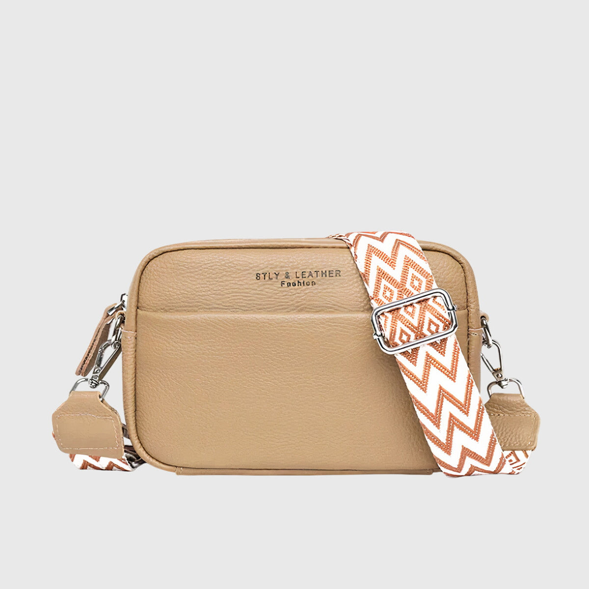 Giulia | Women’s Leather Shoulder Bag with Wide Strap