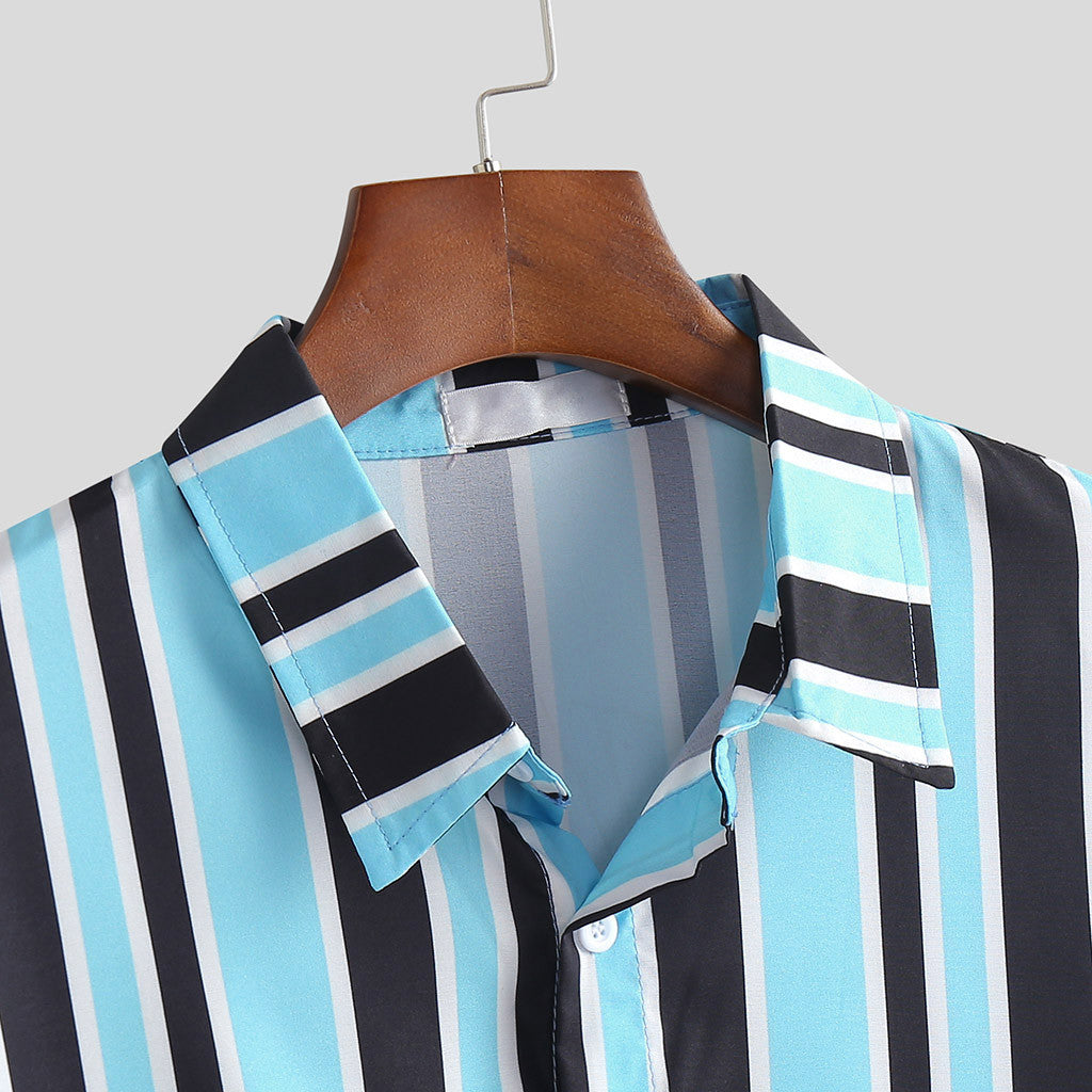 Ryan Walsh | Striped Short Sleeve Shirt For Men