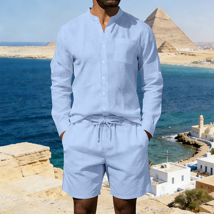 Hugh Barrett | Linen Shirt And Shorts Set For Men