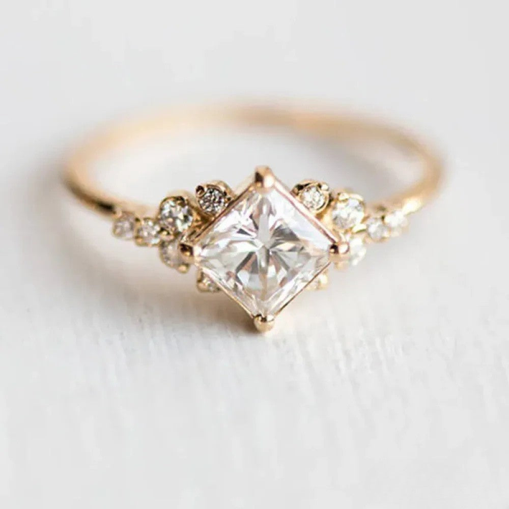 Amayah | Women’s Crown Ring with Crystal Setting