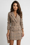 Isabella Moretti | Plaid Blazer Mini Dress For Women