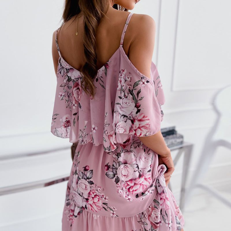 Amelia Hughes | Floral Ruffled Summer Dress For Women