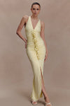 Grace Wilson | Ruched V-Neck Maxi Dress For Women