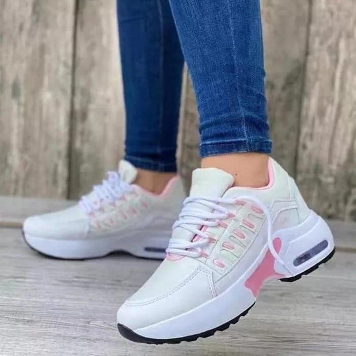 Thea | Women’s Air Cushion Sneakers with Lace-Up Platform