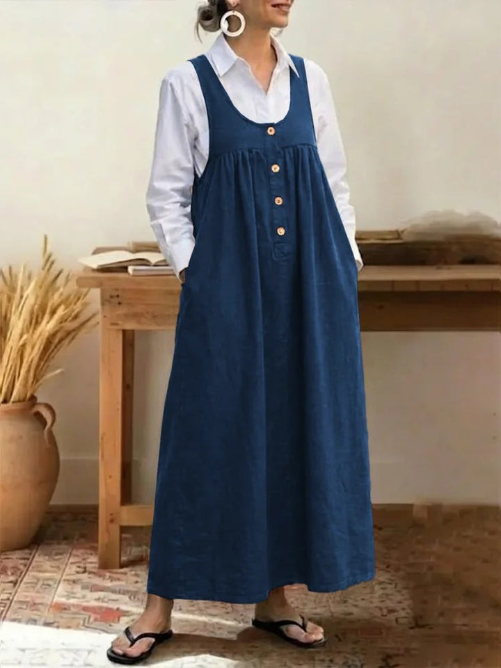 Charlotte Mitchell | Casual Maxi Dress With Button Detail For Women