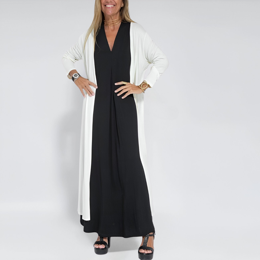 Leanne  | Women’s Elegant Summer Dress with Free Cardigan