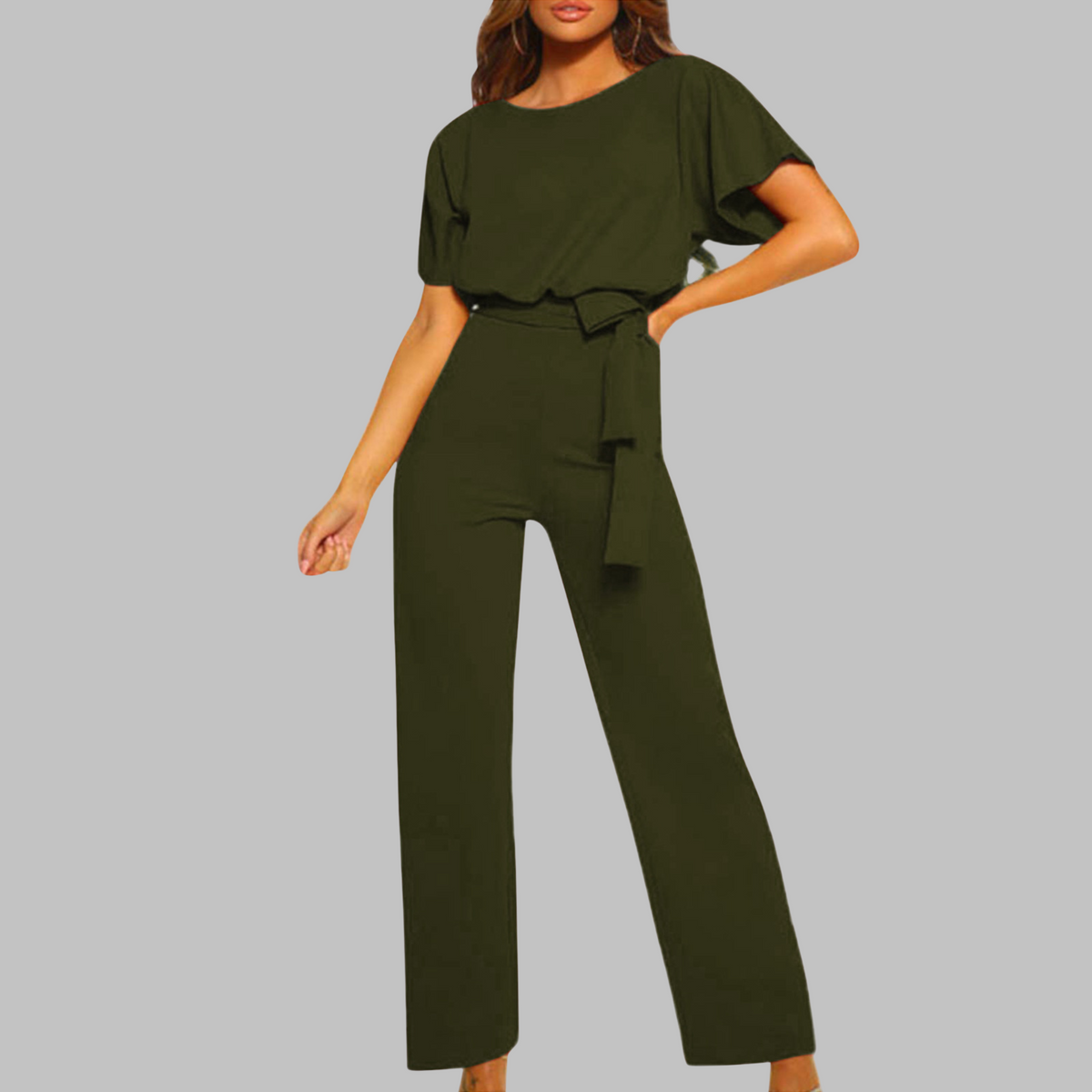 Stella | Women’s Batwing Sleeve Jumpsuit with Tie Waist
