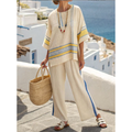 Ximena | Women’s Striped Two Piece Set with Comfort