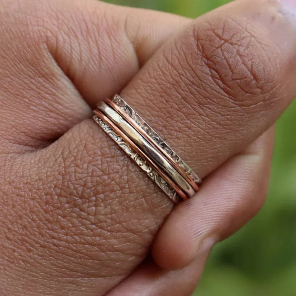 Juniper | Women’s Retro Ring with Golden Finish