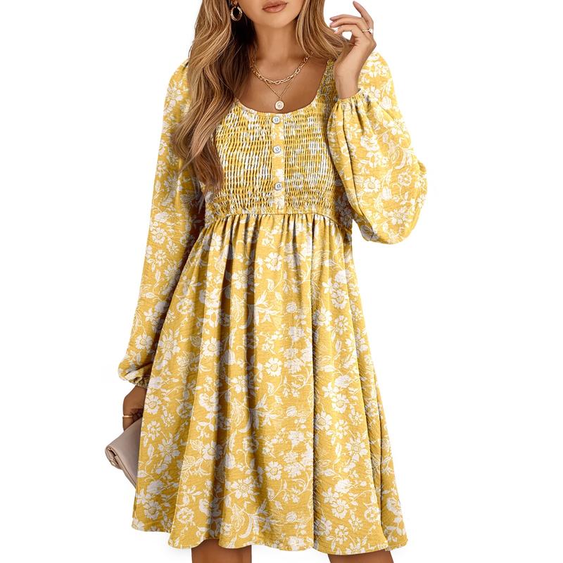 Penny | Women’s Penny Smocked Dress with Puff Sleeves