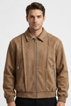 Men's Oversized Suede Bomber Jacket — Winter Fashion Australia