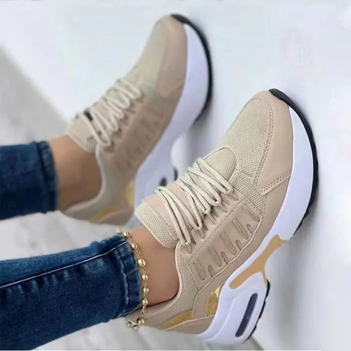 Thea | Women’s Air Cushion Sneakers with Lace-Up Platform