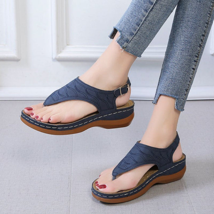 Orla Delaney | Two-Tone Leather Roman Sandals For Women