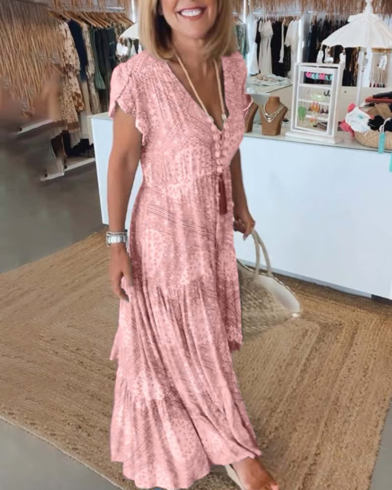 Charlotte | Women’s Elegant V-Neck Dress with Smoothing Fit